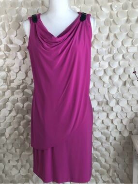 Sz. 4 Fuchsia Draped Neck Dress